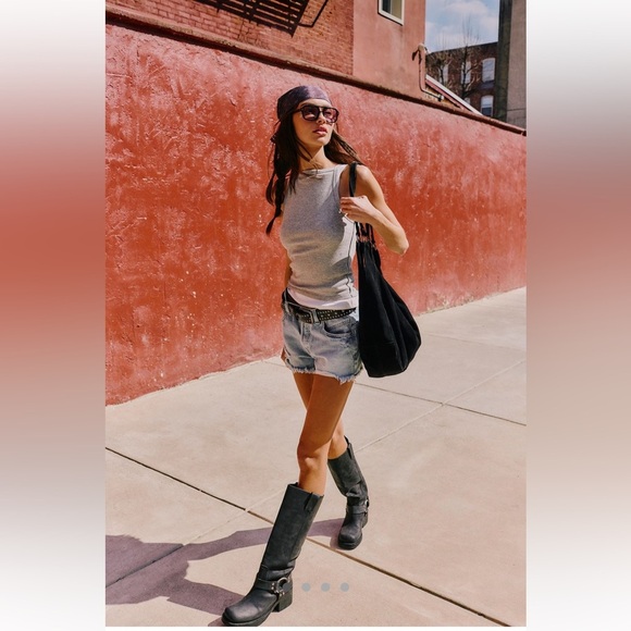Free People Light Blue Jean Micro Shorts - Picture 1 of 9